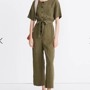 Madewell Short-sleeve Belted Jumpsuit